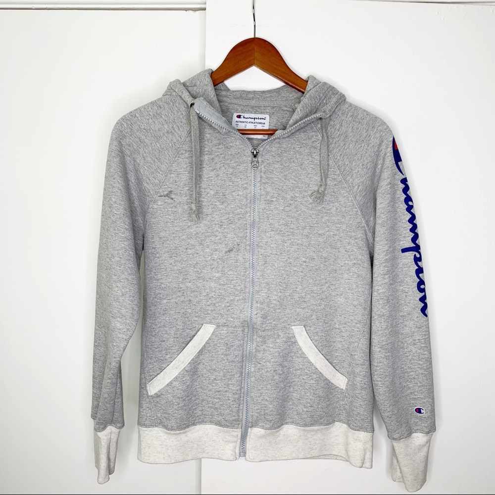 Champion Full Zip Hoodie Sweatshirt Sz S